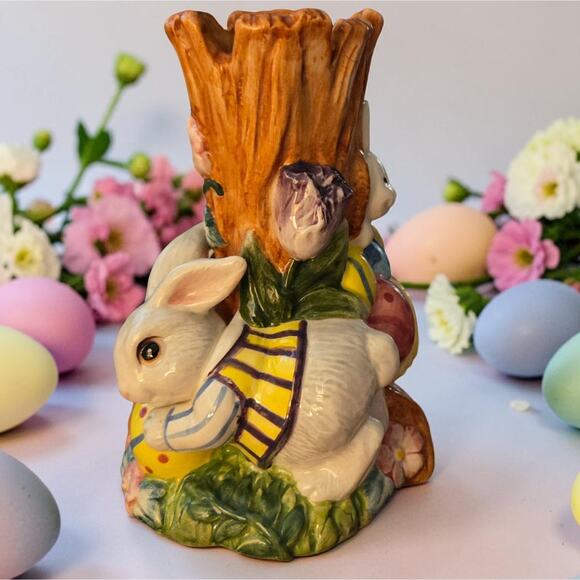 Fitz and Floyd Other - Fitz and Floyd Busy Bunnies Collection Bunny Vase in the Original Box EUC